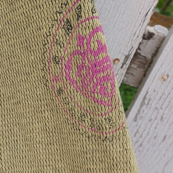 Sinful Black and Yellow Reversable Long Sleeve Tee with Wing Design - Picture 8 of 10